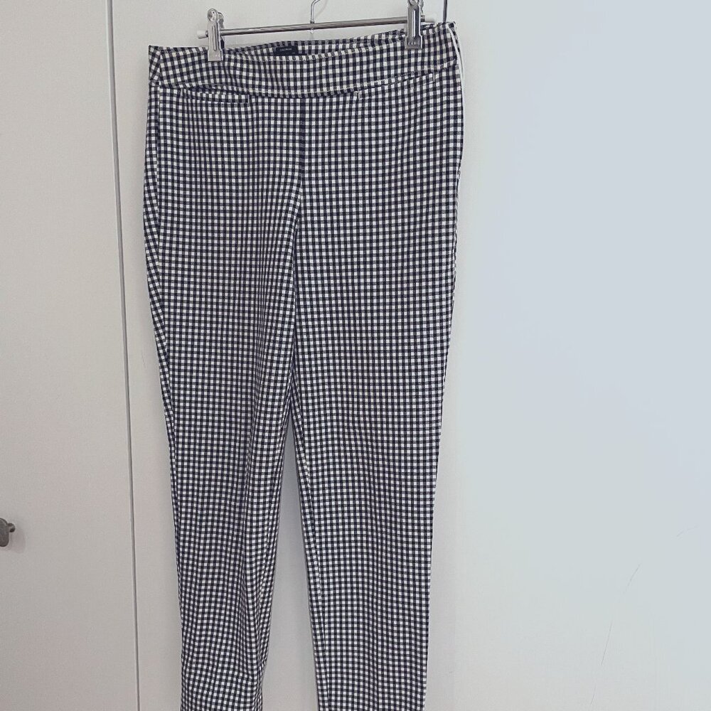 Talbot's Black-and-White Checked Chatham Pants, Size 4